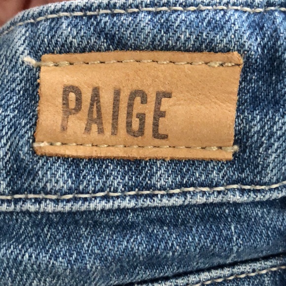 PAIGE Jimmy Jimmy Short Medium Wash Denim Cuffed Shorts Size 27 - Picture 8 of 8